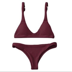 Maroon Zaful Bikini Set